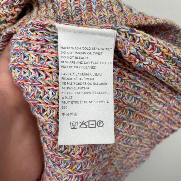 Anthropologie Isla Sweater Tank Size XL Pointelle Knit Halter Rainbow Pastel - Picture 12 of 14